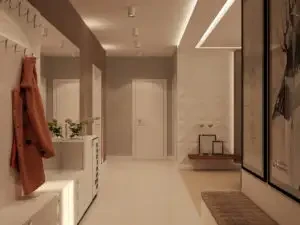 светлый коридор в квартире
