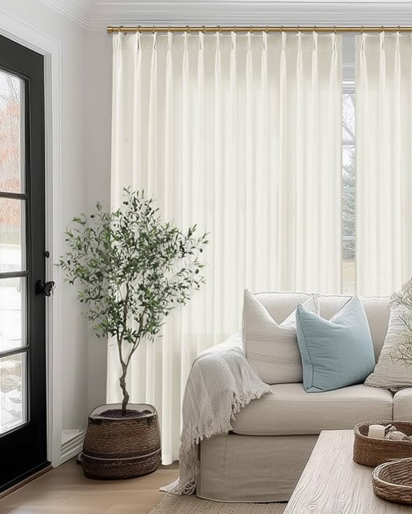 Linen curtains